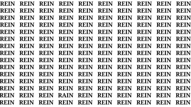 Observation Skill Test: Can you find the Word Rain in this Image within 15 Seconds?