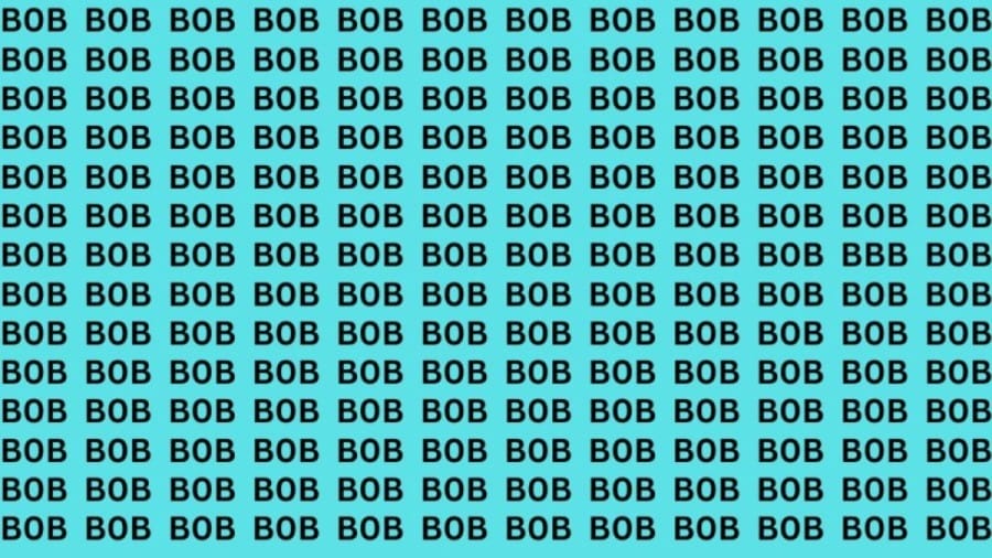 Observation Skills Test: Can you find BBB among B0b in 10 Seconds?