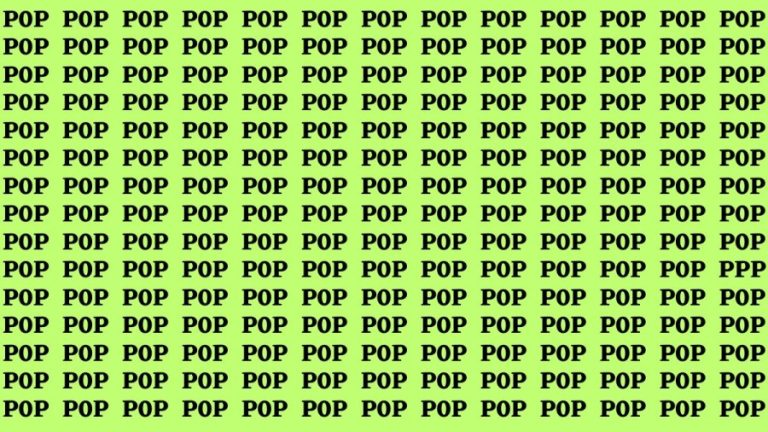 Observation Skills Test : Can you find the PPP among P0P in 10 Seconds?