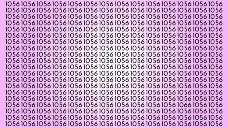 Observation Skills Test: Can you find the number 1066 among 1056 in 10 seconds?