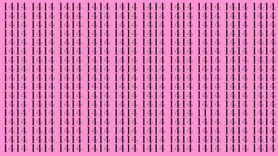 Observation Skills Test: Can you find the number 1114 among 1414 in 10 seconds?