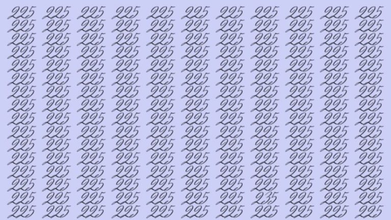 Observation Skills Test: Can you find the number 235 among 225 in 8 seconds?