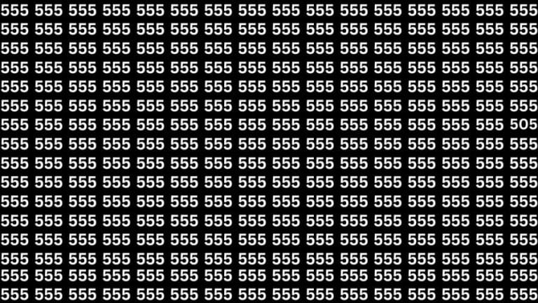 Observation Skills Test : Can you find the number 505 among 555 in 10 seconds?