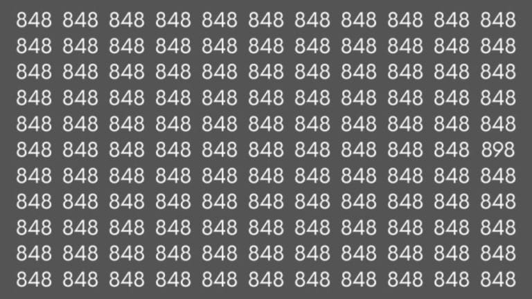 Observation Skills Test : Can you find the number 898 among 848 in 10 seconds?