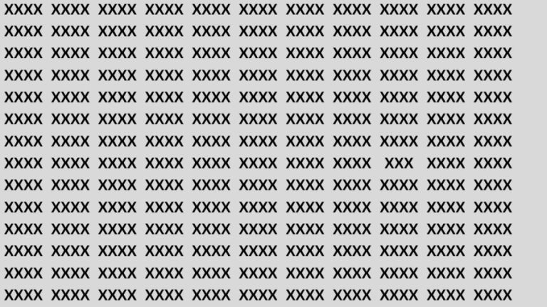 Optical Illusion: Can You Find XXX among XXXX in 20 Secs?