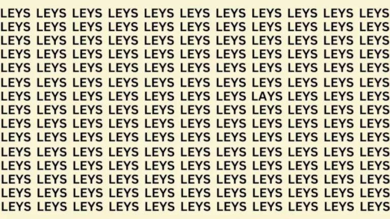 Optical Illusion Eye Test: Can You Find The Word Lays in 15 Secs?