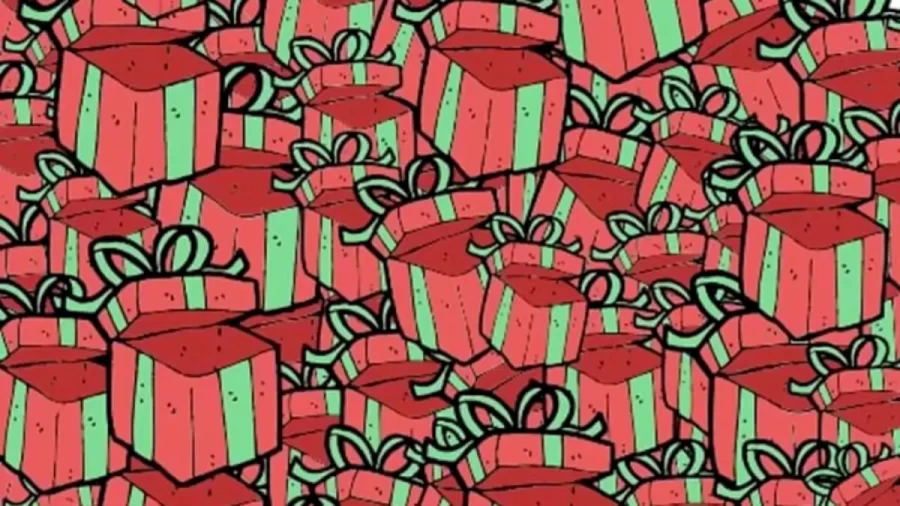 Optical Illusion For IQ Test: Among These Presents, There Is A Hidden Bag Of Cash. Can You Spot It?