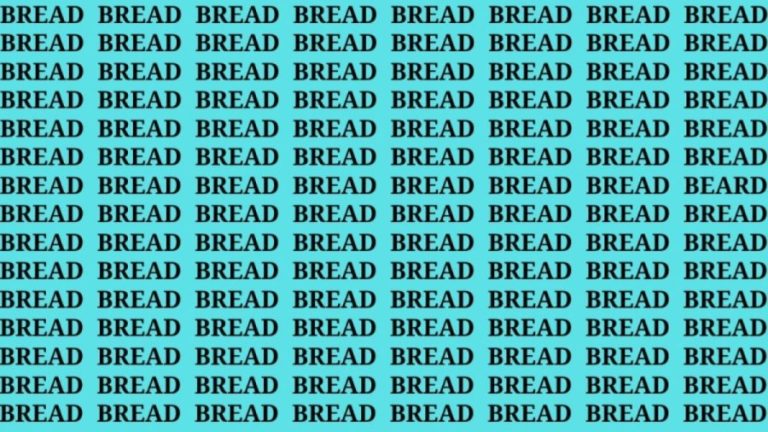 Optical Illusion: If You Have Hawk Eyes Find The Beard Among Bread In 25 Secs