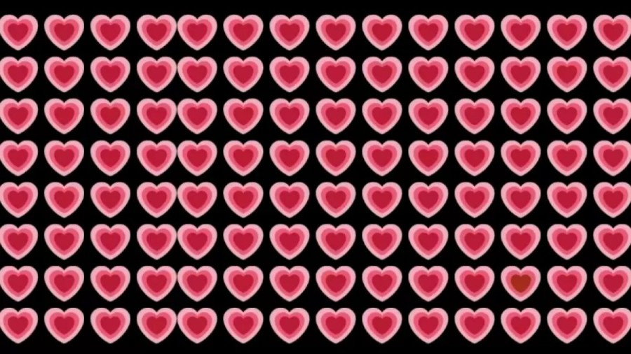 Optical Illusion: Spot the Different Heart From the Others in this Image within 15 Seconds