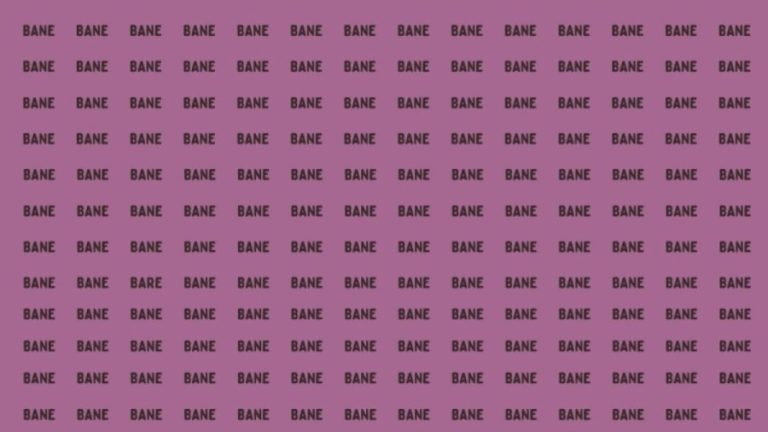 Optical Illusion To Test Your Brain: You Are A Genius If You Locate The BARE Among These BANE Within 21 Seconds