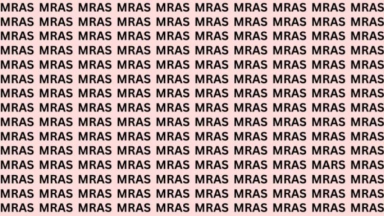 Optical Illusion for Sharp Eyes: Find the Word Mars in 22 Secs