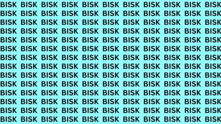 Optical illusion: Only people with High IQ can find Risk among Bisk