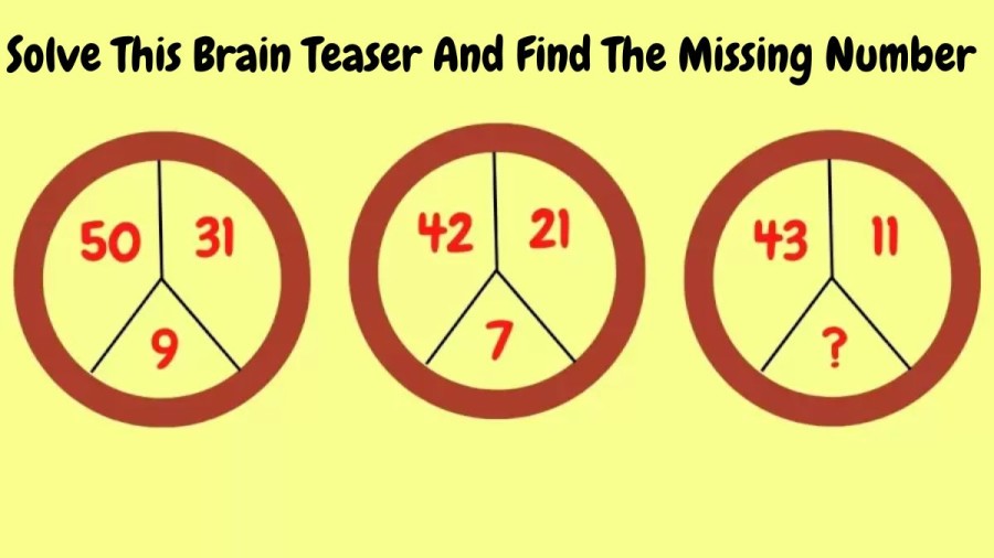 Solve This Brain Teaser And Find The Missing Number