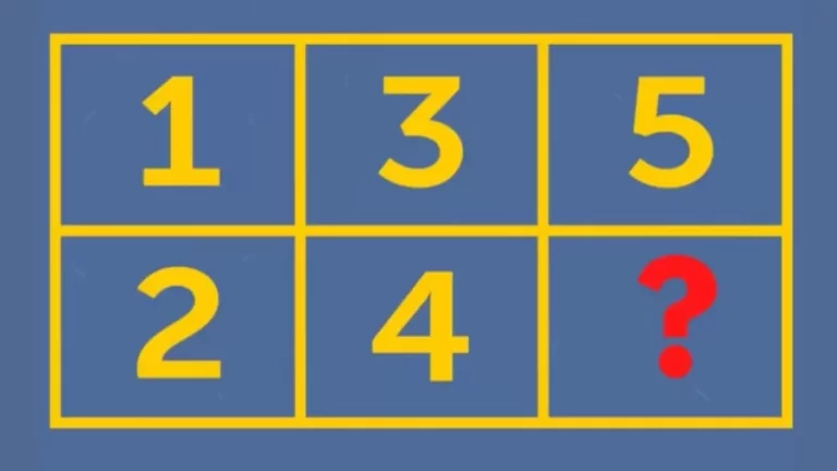 Tricky Brain Teaser – What Comes Next In The Series? It Is Not 6!