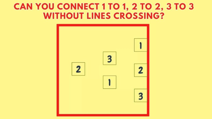 Viral Brain Teaser: Can you Connect 1 to 1, 2 to 2, 3 to 3 without Lines Crossing?