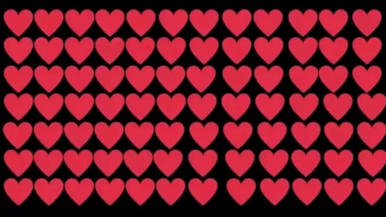 You Need To Have Sharp Eyes To Locate The Different Heart In This Optical Illusion