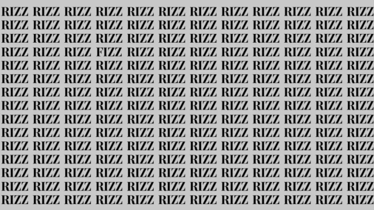 Brain Teaser: If You Have Eagle Eyes Find The Word Fizz Among Rizz In 20 Secs