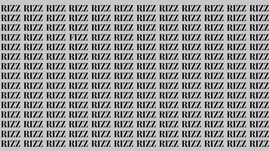Brain Teaser: If You Have Eagle Eyes Find The Word Fizz Among Rizz In 20 Secs