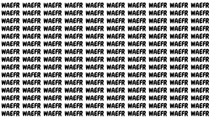 Brain Teaser: If You Have Sharp Eyes Find The Word Wafer In 20 Secs