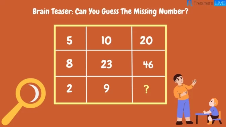 Brain Teaser: Can You Guess The Missing Number?