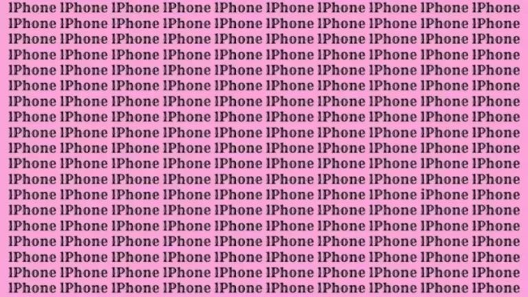 Brain Teaser: If You Have Hawk Eyes Find Word iPhone in 20 Secs