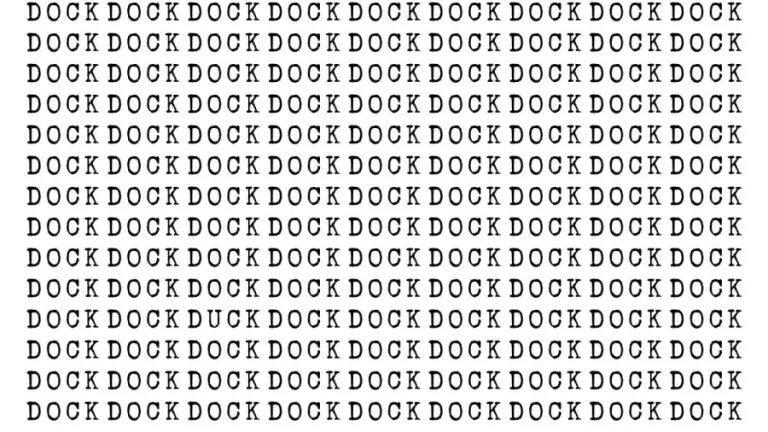 Brain Test: If You Sharp Eyes Find The Word Duck Among Dock In 20 Secs