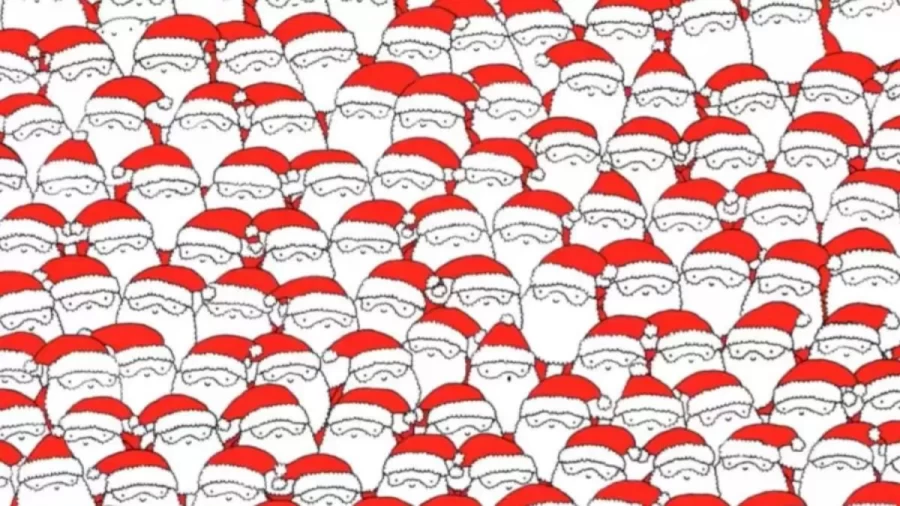 Can You Spot A Sheep Hiding Among The Santas Within 10 Seconds? Explanation And Solution To The Hidden Sheep Optical Illusion