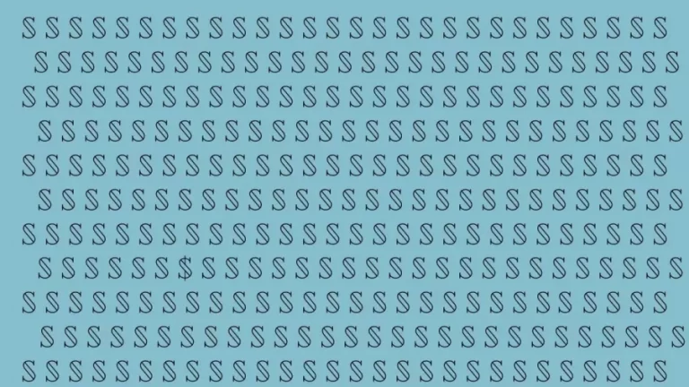 Optical Illusion: Can You Find $ Among The S In 20 Secs? Explanation And Solution To The Optical Illusion