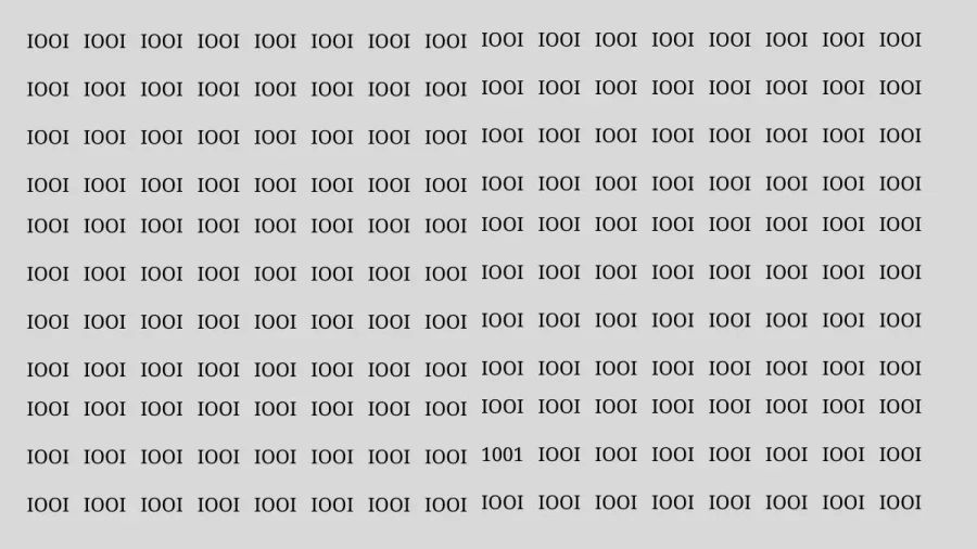 Optical Illusion Eye Test: If You Have Hawk Eyes Find the Number 1001 Among lOOl In 20 Secs