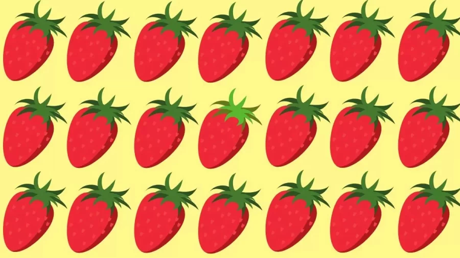 Which Of These Strawberries Is Different? Brain Teaser Visual Puzzle
