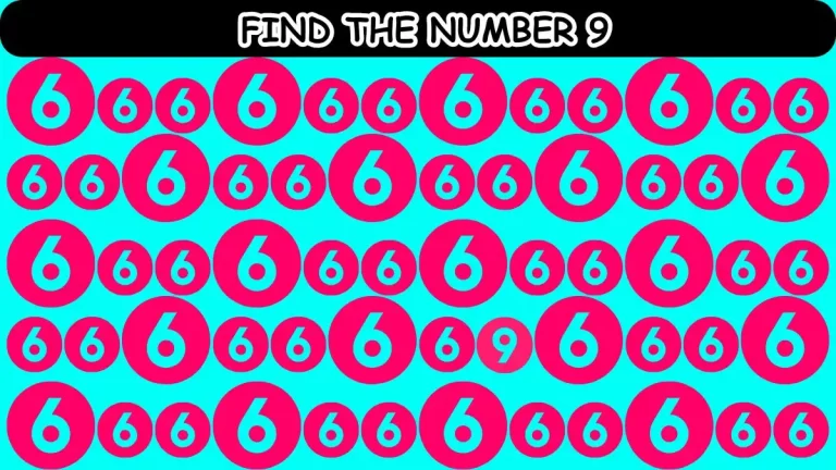 Optical Illusion: Can You Find the Number 9 in 10 Seconds?